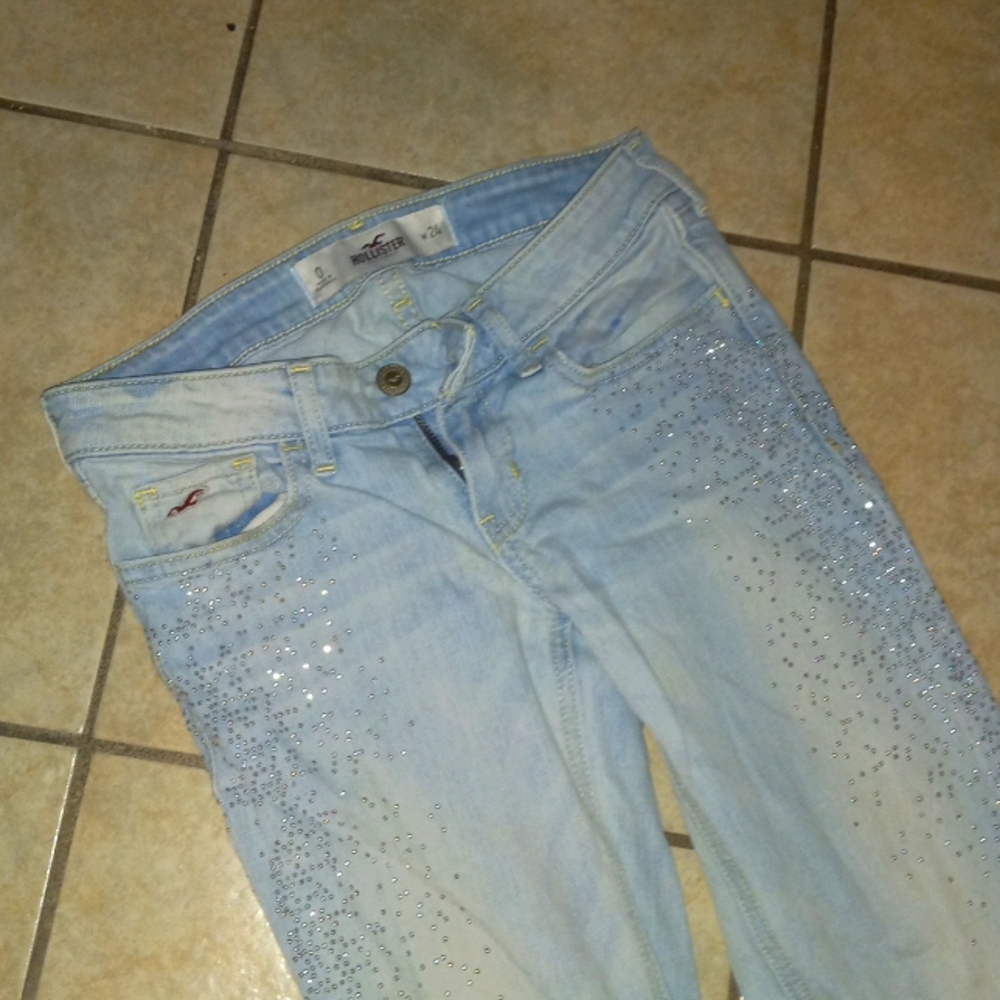 HOLLISTER sparkly jeans size 24 or 0